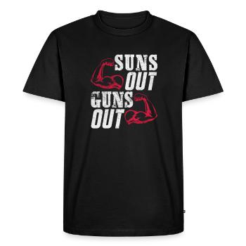 Culturiste - T-shirt Premium bio Homme - noir - Devant - Nico (187cm)
