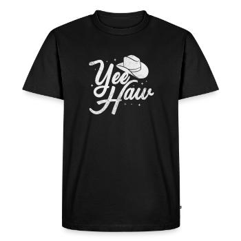 Cow-boy - T-shirt Premium bio Homme - noir - Devant - Nico (187cm)