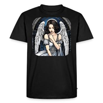 Ange gothique cool III - T-shirt Premium bio Homme - noir - Devant - Nico (187cm)