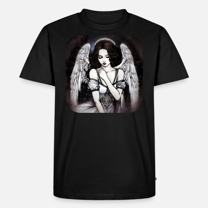 Cooles Gothic Engel II - Männer Premium Bio T-Shirt - Schwarz