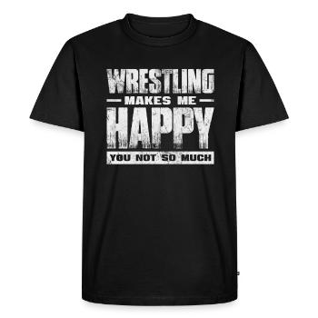 Wrestling - Men's Premium Organic T-Shirt - black - Front - Nico (187cm)