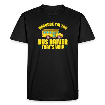 Chauffeur de bus Chauffeur de bus Bus Schuhlbus cadeau - T-shirt Premium bio Homme - noir - Devant - Nico (187cm)