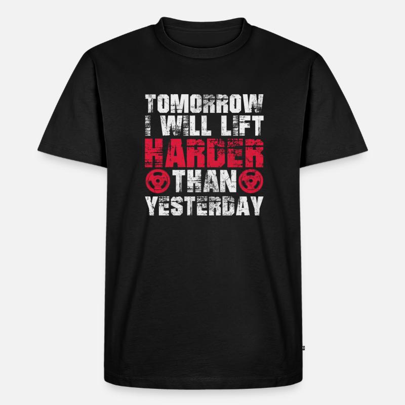 Bodybuilder - Männer Premium Bio T-Shirt - Schwarz