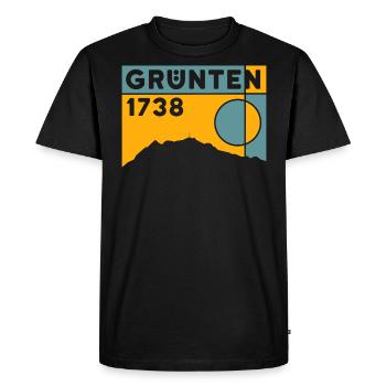 Grünten Crossing Randonnée Randonnée Souvenirs - T-shirt Premium bio Homme - noir - Devant - Nico (187cm)