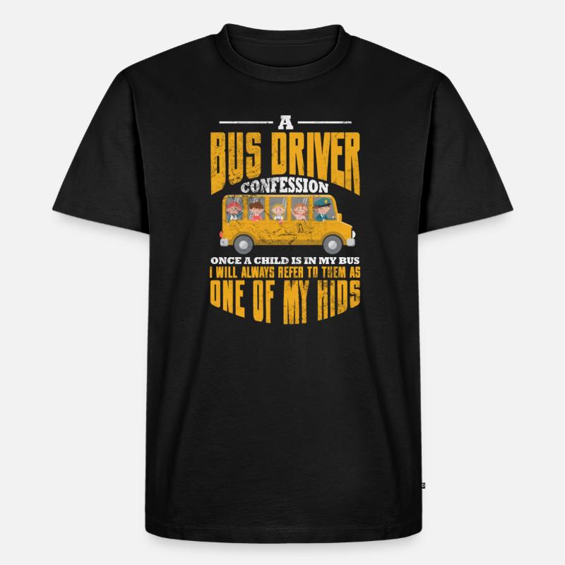 Busfahrer - Männer Premium Bio T-Shirt - Schwarz