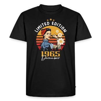 Décembre 1965 Cadeau d’anniversaire Décembre 1965 - T-shirt Premium bio Homme - noir - Devant - Nico (187cm)