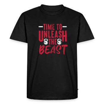 Culturiste - T-shirt Premium bio Homme - noir - Devant - Nico (187cm)