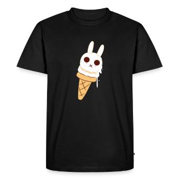 Crème glacée Crème glacée Crème glacée Cadeau d’été - T-shirt Premium bio Homme - noir - Devant - Nico (187cm)