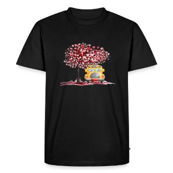 Chauffeur de bus Chauffeur de bus Bus Schuhlbus cadeau - T-shirt Premium bio Homme - noir - Devant - Nico (187cm)