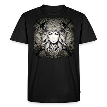 Mystical Fantasy Woman - Men's Premium Organic T-Shirt - black - Front - Nico (187cm)