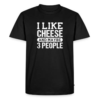 Gâteau au fromage Cheesecake Cadeau alimentaire - T-shirt Premium bio Homme - noir - Devant - Nico (187cm)