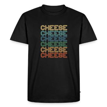 Gâteau au fromage Cheesecake Cadeau alimentaire - T-shirt Premium bio Homme - noir - Devant - Nico (187cm)