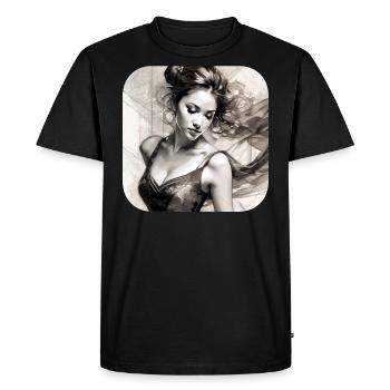 Beauté gracieuse - T-shirt Premium bio Homme - noir - Devant - Nico (187cm)