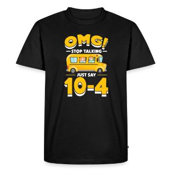 Chauffeur de bus Chauffeur de bus Bus Schuhlbus cadeau - T-shirt Premium bio Homme - noir - Devant - Nico (187cm)