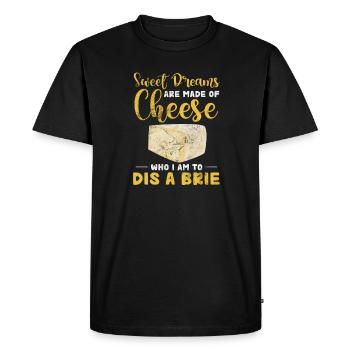 Cheese - Men's Premium Organic T-Shirt - black - Front - Nico (187cm)