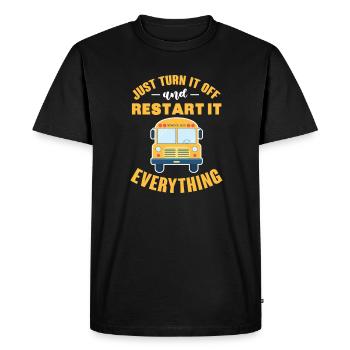 Chauffeur de bus Chauffeur de bus Bus Schuhlbus cadeau - T-shirt Premium bio Homme - noir - Devant - Nico (187cm)