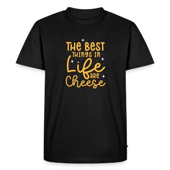 Gâteau au fromage Cheesecake Cadeau alimentaire - T-shirt Premium bio Homme - noir - Devant - Nico (187cm)