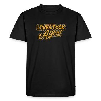 Cow-boy - T-shirt Premium bio Homme - noir - Devant - Nico (187cm)