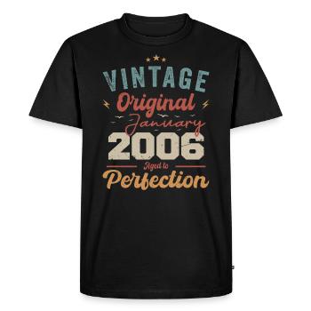 January 2006 Legend for 18 years - Men's Premium Organic T-Shirt - black - Front - Nico (187cm)