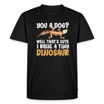 Gecko salamandre lézard Reptile cadeau - T-shirt Premium bio Homme - noir - Devant - Nico (187cm)