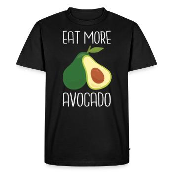 Avocat Guacamole Vegan Cadeau - T-shirt Premium bio Homme - noir - Devant - Nico (187cm)