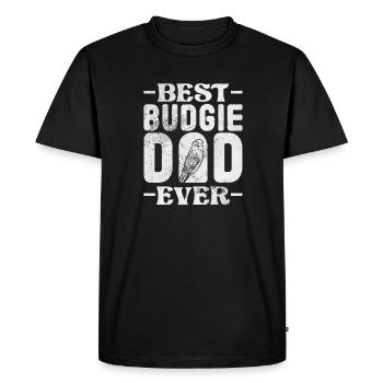 Perruche ondulée - T-shirt Premium bio Homme - noir - Devant - Nico (187cm)