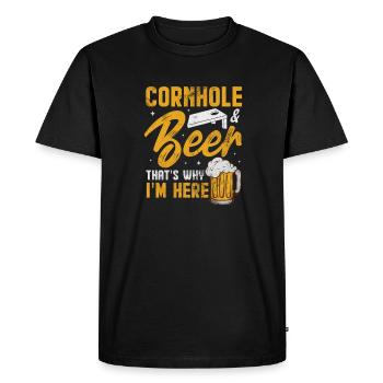 Cornhole - T-shirt Premium bio Homme - noir - Devant - Nico (187cm)