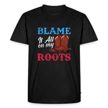 Pays - T-shirt Premium bio Homme - noir - Devant - Nico (187cm)