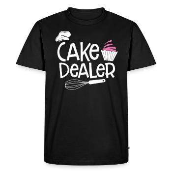 Cupcake Muffin pâtisserie cadeau - T-shirt Premium bio Homme - noir - Devant - Nico (187cm)