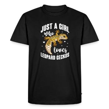 Gecko salamandre lézard Reptile cadeau - T-shirt Premium bio Homme - noir - Devant - Nico (187cm)