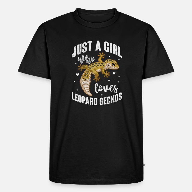 Gecko - Männer Premium Bio T-Shirt - Schwarz