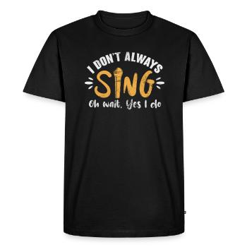 Chanteur - T-shirt Premium bio Homme - noir - Devant - Nico (187cm)