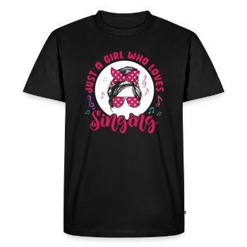 Chanteur chanteur chanteur musicien cadeau - T-shirt Premium bio Homme - noir - Devant - Nico (187cm)
