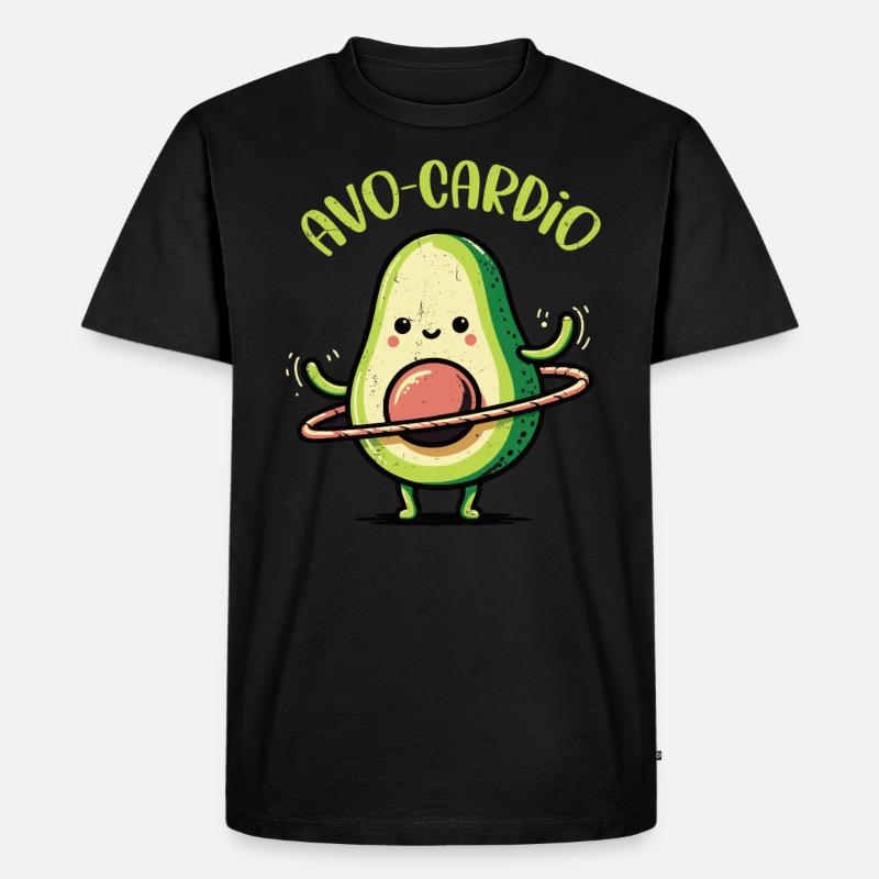 Avocado - Männer Premium Bio T-Shirt - Schwarz