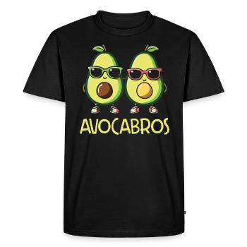 Avocat Guacamole Vegan Cadeau - T-shirt Premium bio Homme - noir - Devant - Nico (187cm)