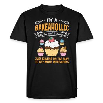 Baker - Men's Premium Organic T-Shirt - black - Front - Nico (187cm)