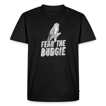 Perruche ondulée - T-shirt Premium bio Homme - noir - Devant - Nico (187cm)