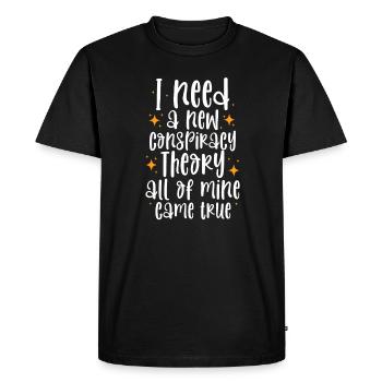 Conspiration théorie du complot cadeau - T-shirt Premium bio Homme - noir - Devant - Nico (187cm)