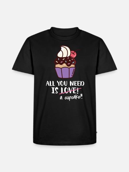 Cupcake Muffin Baking Gift - Men's Premium Organic T-Shirt - black