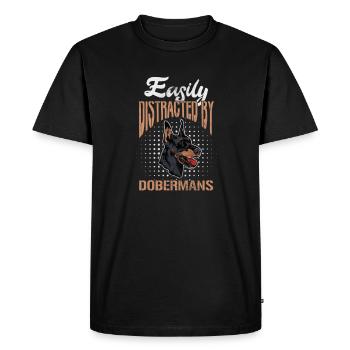 Doberman - Men's Premium Organic T-Shirt - black - Front - Nico (187cm)