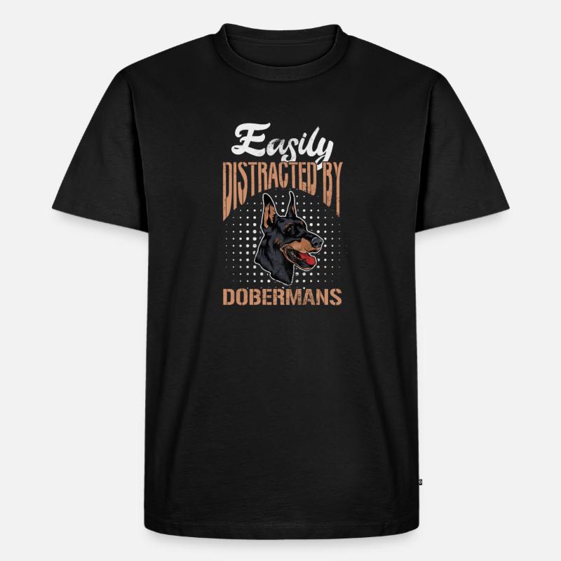 Dobermann - Männer Premium Bio T-Shirt - Schwarz