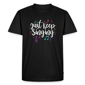 Chanteur chanteur chanteur musicien cadeau - T-shirt Premium bio Homme - noir - Devant - Nico (187cm)