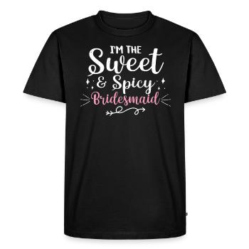 Vieille fille - T-shirt Premium bio Homme - noir - Devant - Nico (187cm)