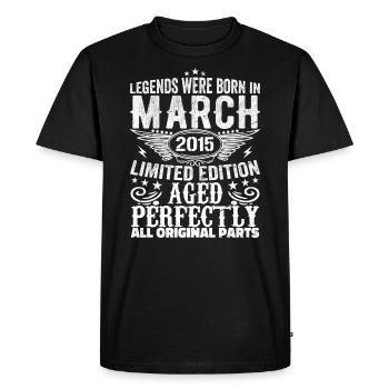 Legendary since March 2015 Birthday 2015 - Men's Premium Organic T-Shirt - black - Front - Nico (187cm)