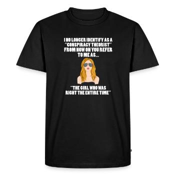 Conspiration théorie du complot cadeau - T-shirt Premium bio Homme - noir - Devant - Nico (187cm)