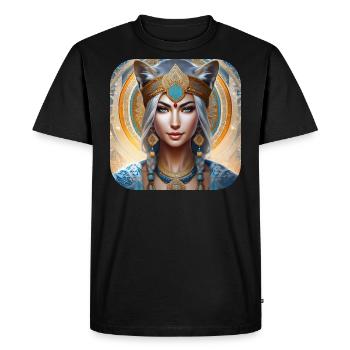 Chaman animal mystique - T-shirt Premium bio Homme - noir - Devant - Nico (187cm)