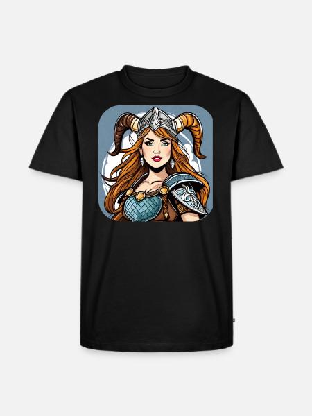 Proud Viking Germanin Shieldmaiden - Men's Premium Organic T-Shirt - black