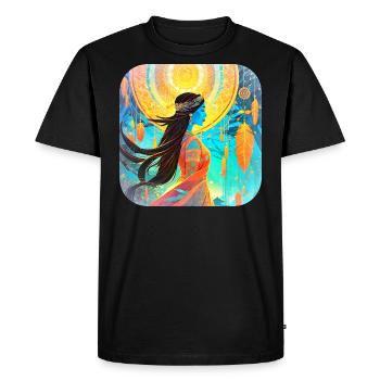 Mystical Fantasy Chamanique Sorcière - T-shirt Premium bio Homme - noir - Devant - Nico (187cm)