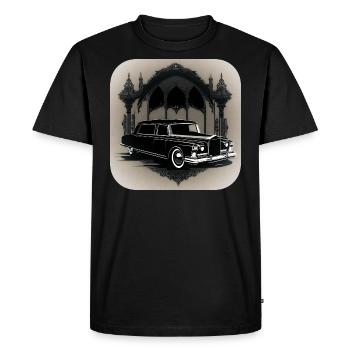 Cool Vintage Hearse - Men's Premium Organic T-Shirt - black - Front - Nico (187cm)