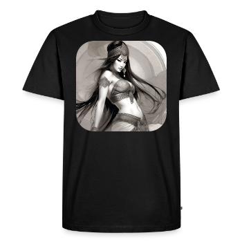 Danseuse orientale mystique - T-shirt Premium bio Homme - noir - Devant - Nico (187cm)
